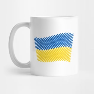 Ukraine Flag Scribble (Blue - Yellow) Mug